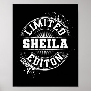 Póster Sheila Edición Limitada Divertido Nombre Personali