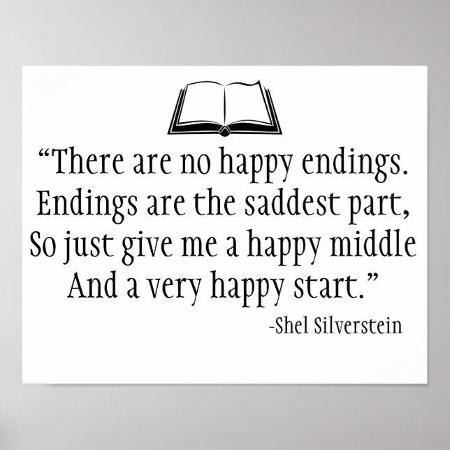 Póster Shel Silverstein Poster de Muro de Citas (Frente)
