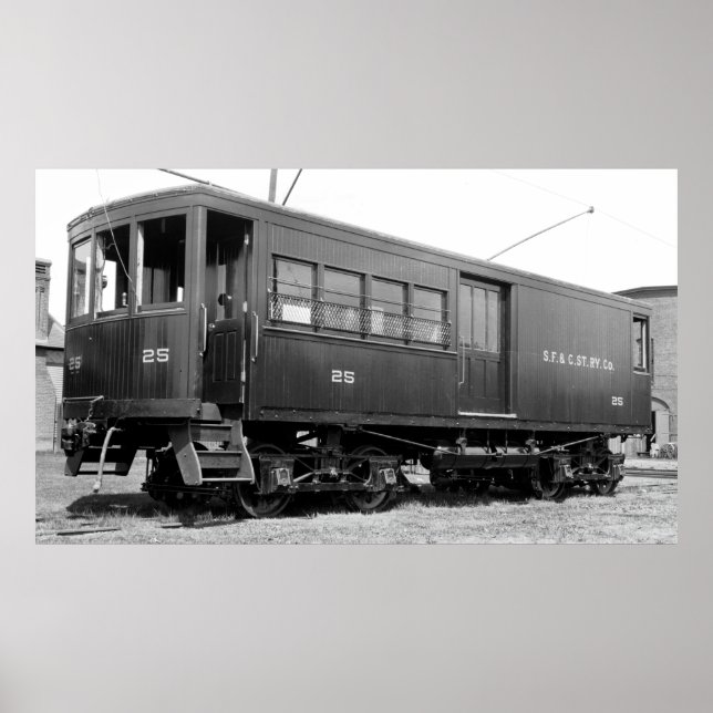 Póster Shelburne Falls y Colrain Street Railway Car #25 (Frente)