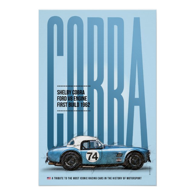 Póster Shelby Cobra Competition Tribute (Anverso)