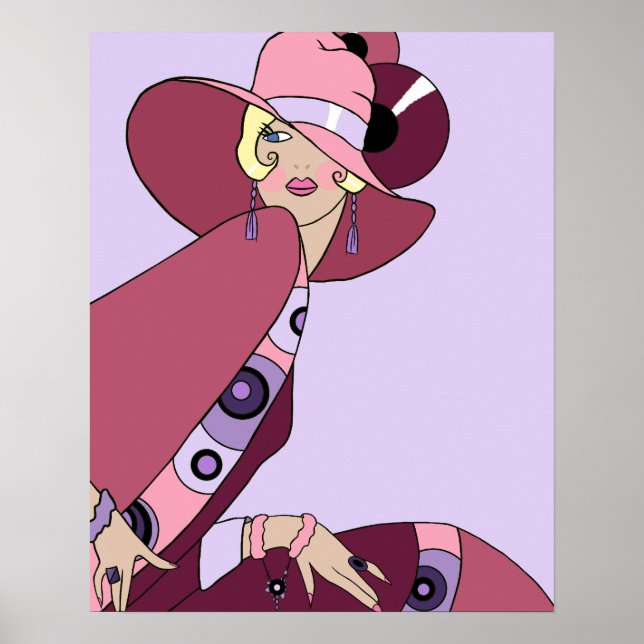 Póster Shelby, Dama en Lavanda y Vino de los años 20 (Frente)