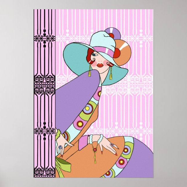 Póster Shelby, Lady in Lilac y Lavender de los años 30 (Frente)