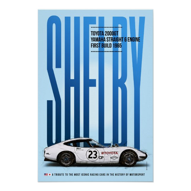Póster Shelby Toyota 2000GT Tribute (Anverso)