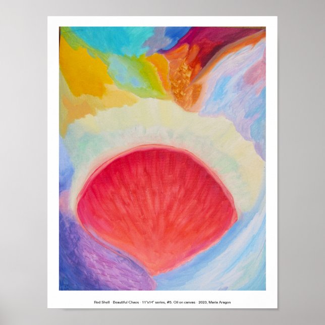 Póster Shell roja - bonito caos, serie de 11" x 14", #5 (Frente)