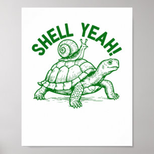 Póster Shell Yeah Turtle Snowden