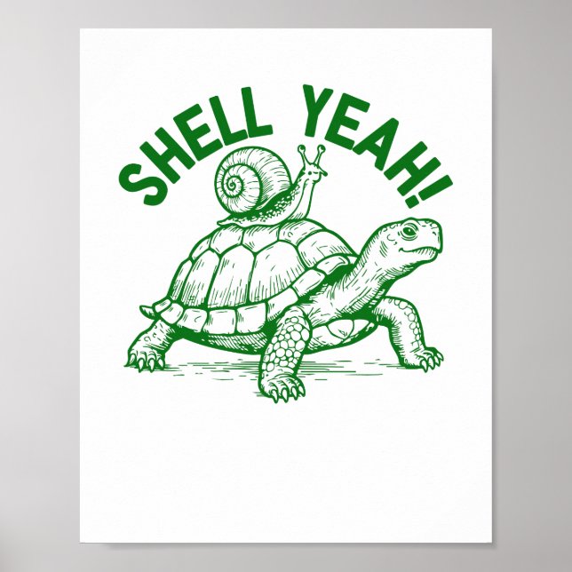 Póster Shell Yeah Turtle Snowden (Frente)