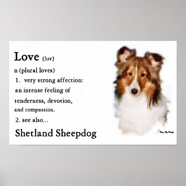 Póster Sheltie Art Love (Frente)