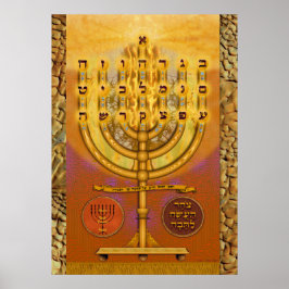 Póster Shemen ha Tov Menorah