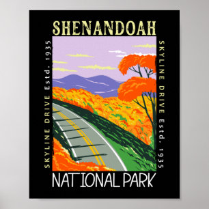 Póster Shenandoah National Park Skyline Drive