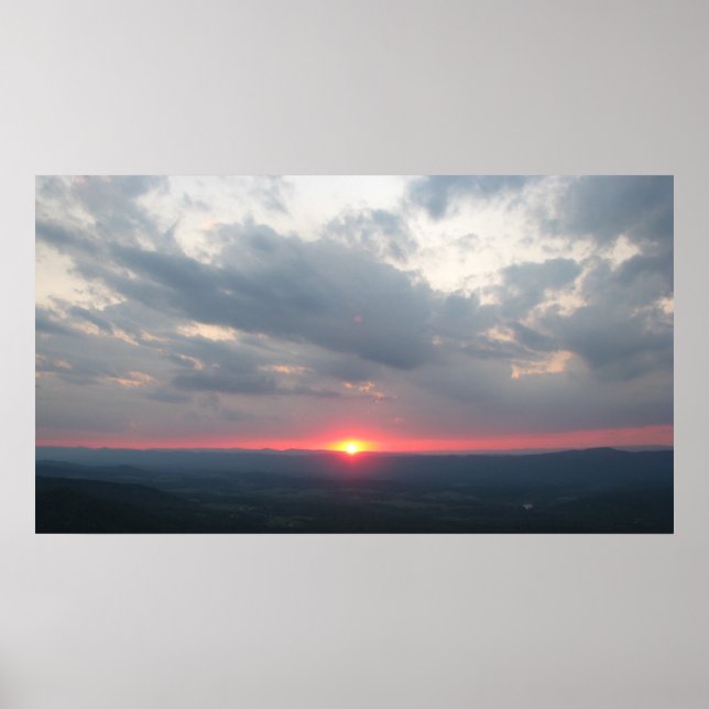 Póster Shenandoah Valley Sunset (Frente)
