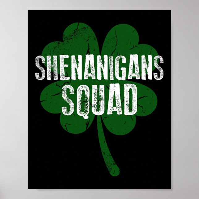 Póster Shenanigans Squad Día de San Patricio (Frente)
