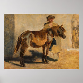 Póster Shepherd With a Horse (Equine)