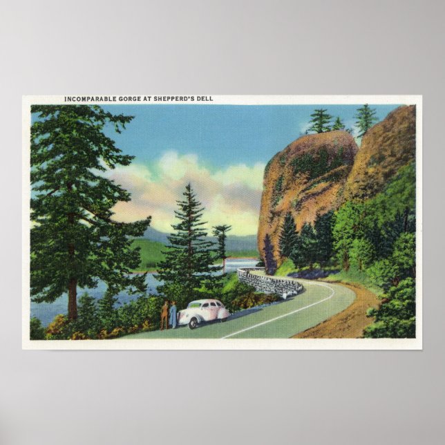 Póster Shepperd's Dell View of Incomparable Gorge (Frente)