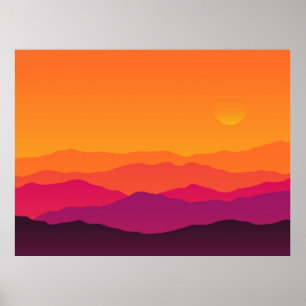 Póster Sherbet Sun Sherbet del suroeste del desierto