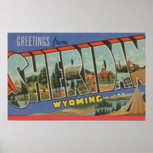 Póster Sheridan, Wyoming - escenas grandes de la letra