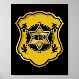 Póster Sheriff Costume Halloween Oficial de Policía Ley E