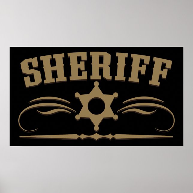 Póster Sheriff Western Style (Frente)