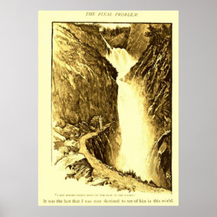Póster Sherlock Holmes Reichenbach cae en el período de p