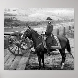 Póster Sherman On Horseback - Atlanta Georgia - 1864