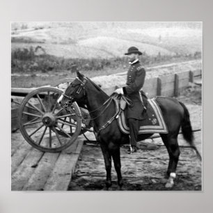 Póster Sherman On Horseback - Atlanta Georgia - 1864