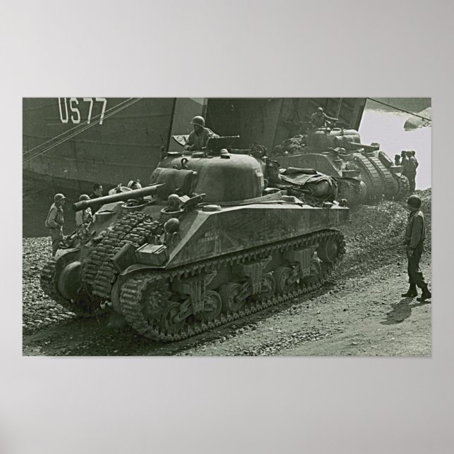 Póster Shermans en Anzio (Frente)