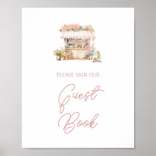 Póster Shes Fresh Off the Market Bridal Shower Guest Book