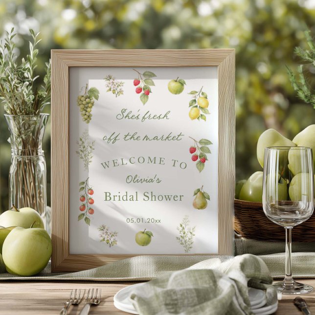 Póster She's fresh off the market bridal shower welcome (Subido por el creador)