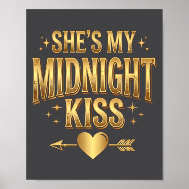 Póster She's My Midnight Kiss Happy New Year Matching Cou (Frente)