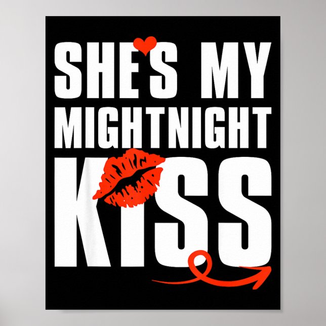 Póster She's My Midnight Kiss Happy New Year Matching Fun (Frente)