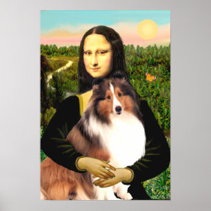 Póster Shetland Sheepdog 7b - Mona Lisa