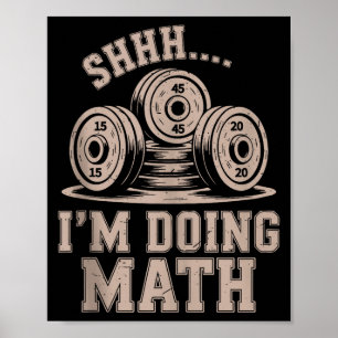 Póster Shhh estoy haciendo matemáticas divertido cristian
