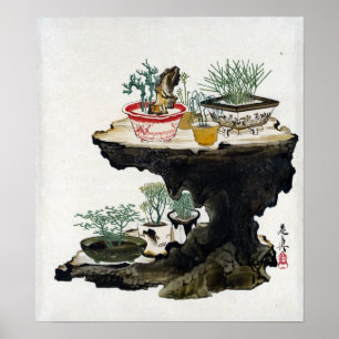 Póster Shibata Zeshin Bonsai