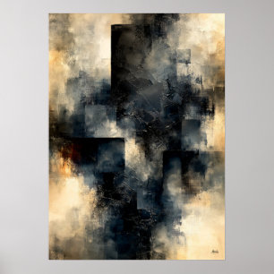 Póster Shibui Obsidiana Quietud Texturizada Arquitectónic