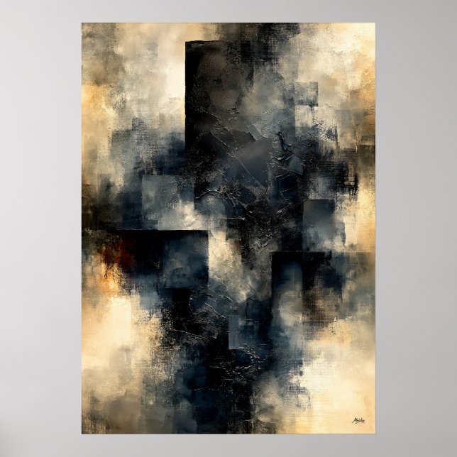 Póster Shibui Obsidiana Quietud Texturizada Arquitectónic (Frente)