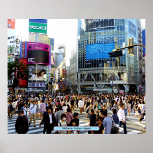 Póster Shibuya, Tokio, Japón