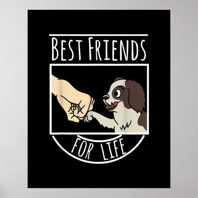 Póster Shih Tzu Best Friends Life Funny Dog (Frente)