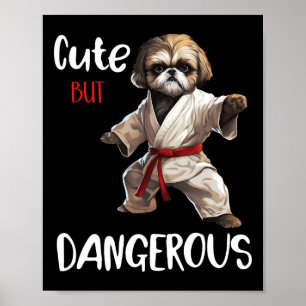 Póster Shih Tzu Karate Kung Fu Boys Gi