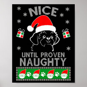 Póster Shih Tzu Niza Hasta Que Se Demostraron Navidades F
