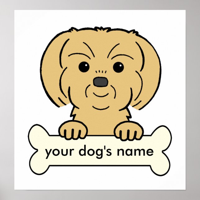 Póster Shih Tzu personalizado (Frente)