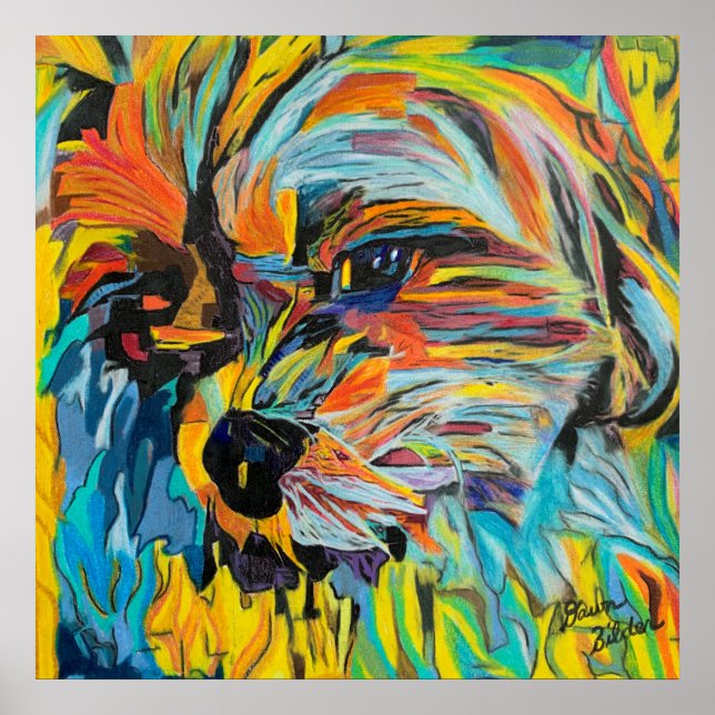 Póster Shih Tzu Personalizado Art (Frente)