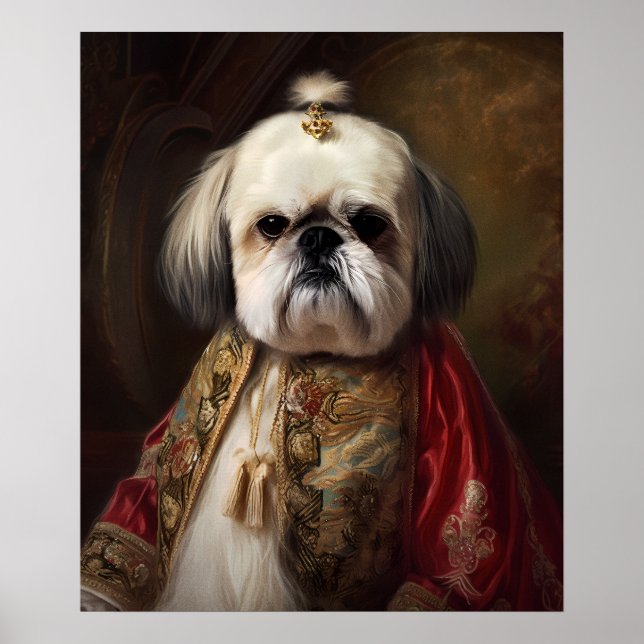 Póster Shih Tzu renacentista (Frente)