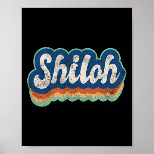 Póster Shiloh Nombre de pila Chico Estilo Vintage 70s 80s