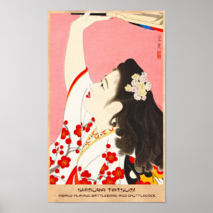 Póster Shimura Tatsumi Cinco figuras de bellezas modernas