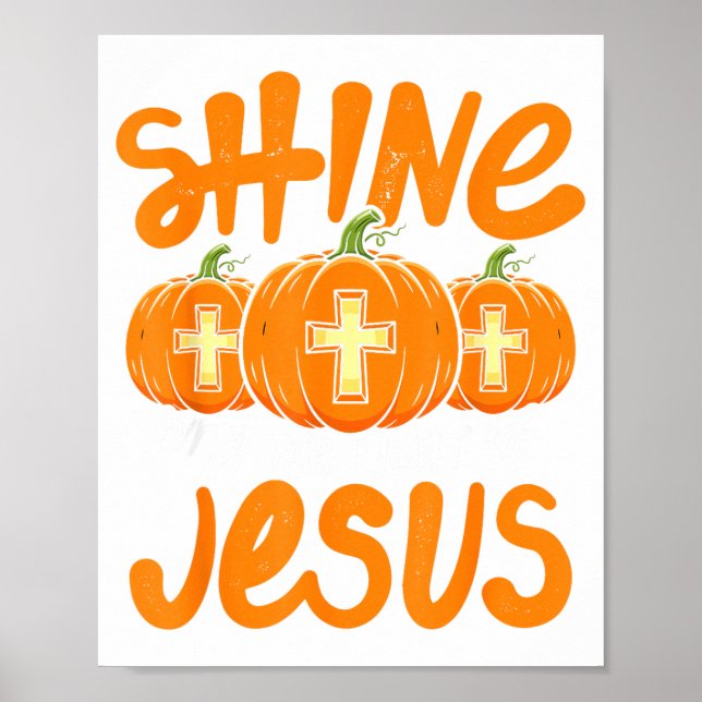 Póster Shine Like The Light Of Jesus Christian Jack O Lan (Frente)