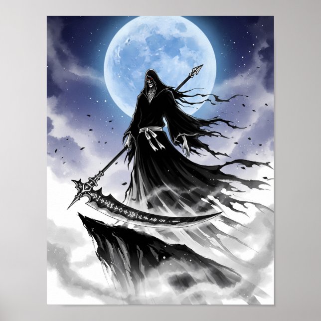 Póster Shinigami Sumi-e Art (Frente)
