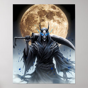 Póster Shinigami Sumi-e Art