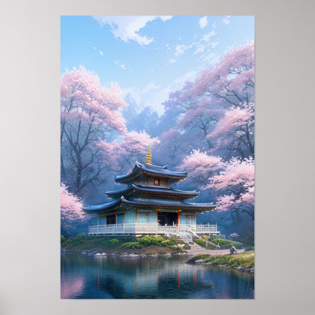 Póster Shinto Temple Blossom (Frente)