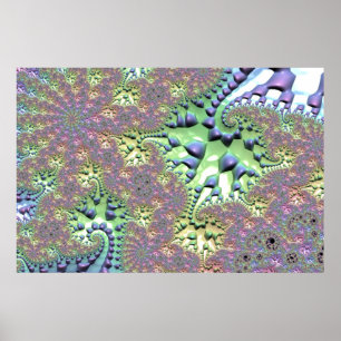 Póster Shiny Rainbow Fractal