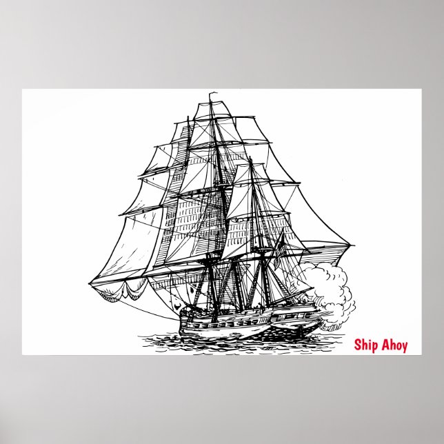 Póster Ship Ahoy Poster (Frente)