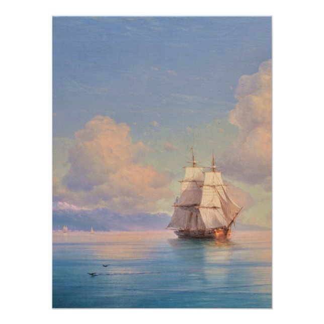 Póster Ship off the coast - Ivan Aivazovsky (Anverso)
